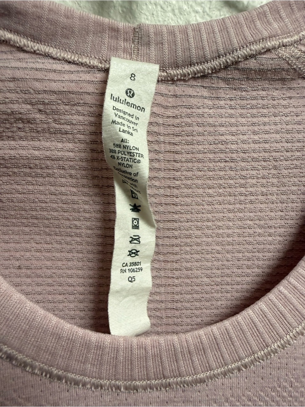 lululemon athletica swifly tech long sleeve 2.0 size 8 light Pink Top - Picture 3 of 10